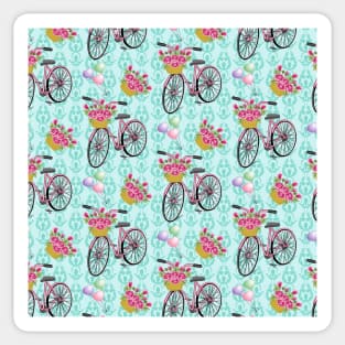 Floral Bicycle Pattern Sticker